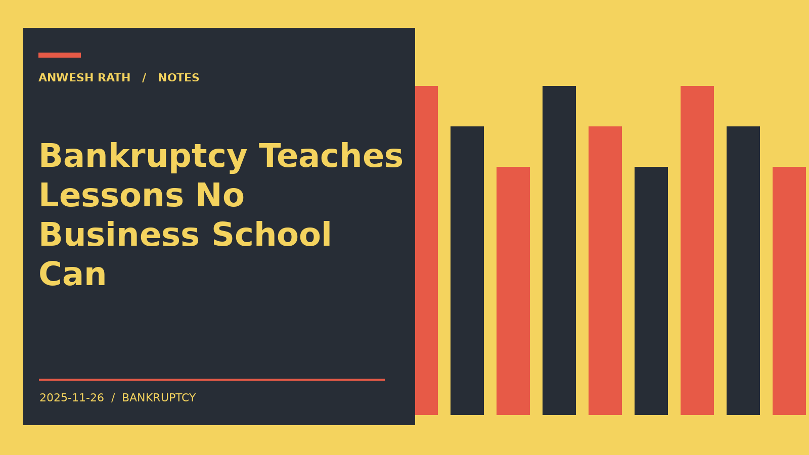 Bankruptcy Teaches Lessons No Business School Can