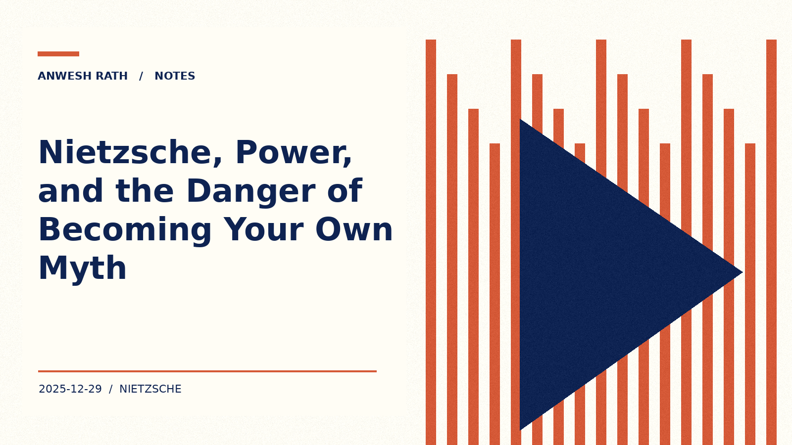 Nietzsche, Power, and the Danger of Becoming Your Own Myth
