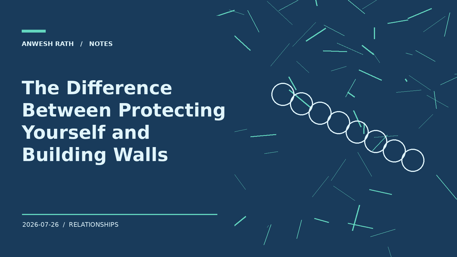 The Difference Between Protecting Yourself and Building Walls