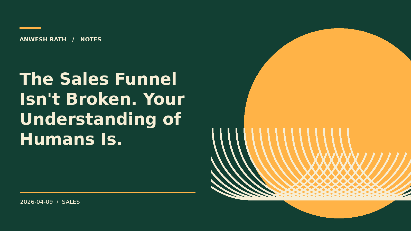 The Sales Funnel Isn't Broken. Your Understanding of Humans Is.