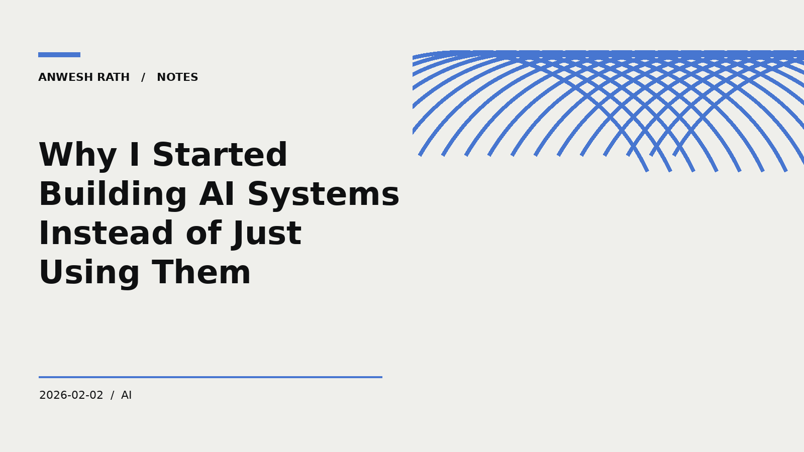 Why I Started Building AI Systems Instead of Just Using Them