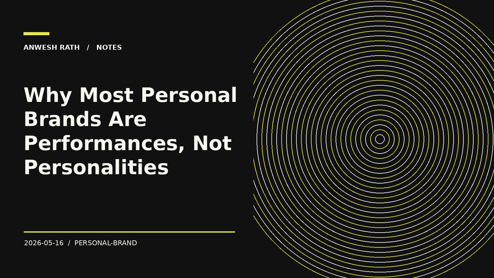 Why Most Personal Brands Are Performances, Not Personalities